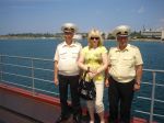 Елена Кавтарадзе на крейсере Москва